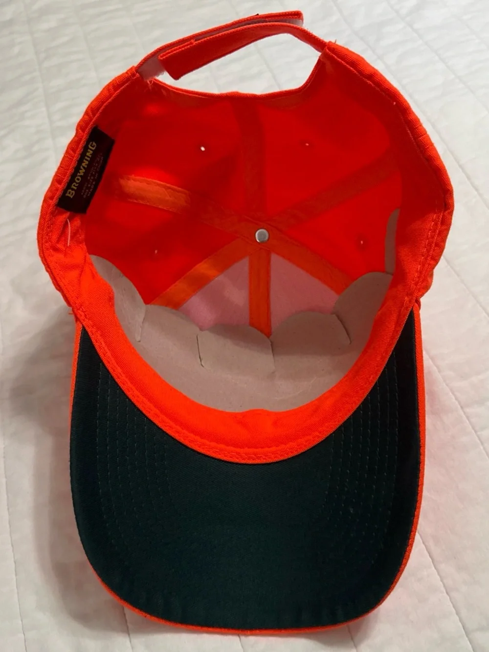 Browning Neon Orange Cap with Black Buckmark